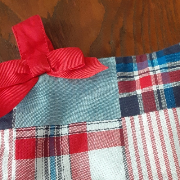 Gymboree infant red, white, & blue patchwork dress - Picture 2 of 7